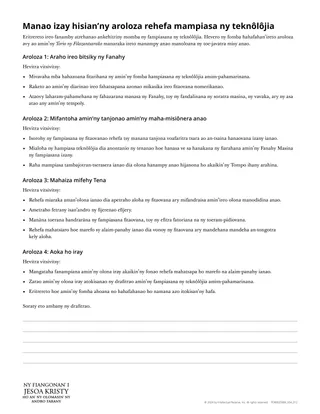 Mampihatra aroloza rehefa mampiasa ny teknôlôjia