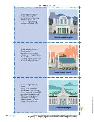 Pahina ng PDF na may mga paglalarawan ng mga templo