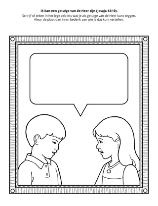 doe-pagina voor het jeugdwerk: Ik kan een getuige van de Heer zijn