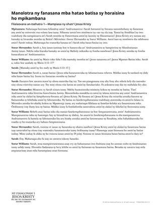 Fanolorana ilay fanasana mba hatao batisa sy horaisina ho mpikambana