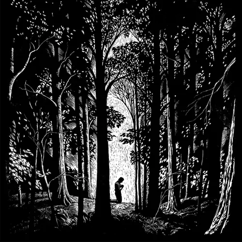 Joseph Smith kneeling in grove of trees