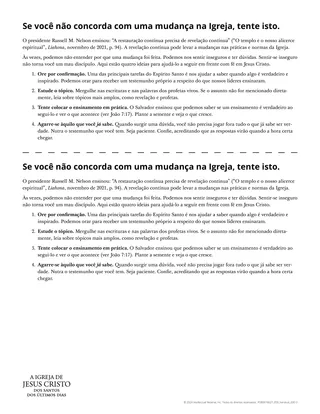 Material complementar: Se você não concorda com uma mudança na Igreja, tente fazer o seguinte.