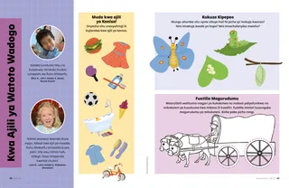 Ukurasa PDF ukiwa na shughuli ya kupaka rangi ya mkokoteni uliofunikwa, shughuli ya kipepeo ili kuweka katika mpangilio, na shughuli ya chaguzi za siku ya Sabato