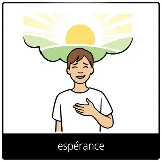 Pictogramme de l’Évangile pour « Espérance »