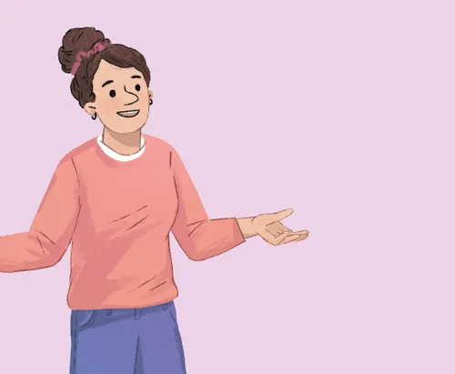 Illustration of woman talking