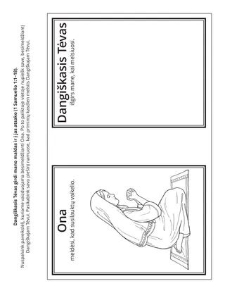 Pradinukų užduotėlių puslapis. Dangiškasis Tėvas girdi mano maldas ir į jas atsako