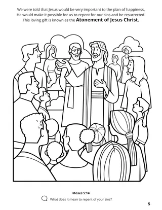page 5 of the coloring book Gathering the Family of God