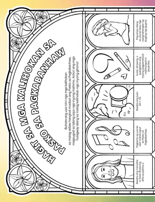 Kalihokan nga anaa sa PDF nga adunay koloranan nga mga hulagway nga adunay mga tema sa Pasko sa Pagkabanhaw