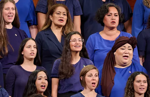 the author singing in the general conference multicultural choir