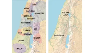 map of Zebulun and Naphtali and map of Galilee