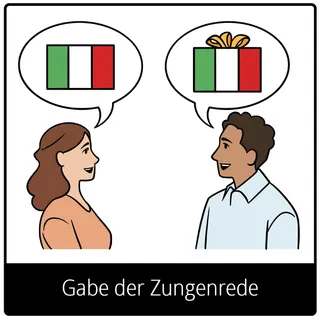 Symbol für Evangeliumsbegriff: Gabe der Zungenrede