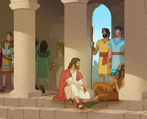 Jesus asks the man if he wants to be healed.