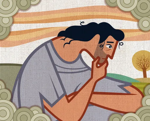 The son decides to ask his father if he can be a servant.