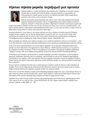 Vijenac mjesto pepela: iscjeljujući put oprosta