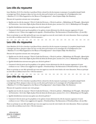 Document « Les clés du royaume »