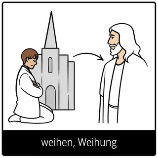 Symbol für Evangeliumsbegriff: weihen, Weihung