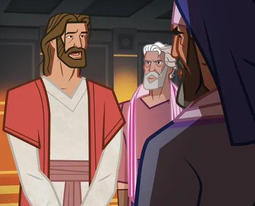 The high priest asks Jesus if He is the Son of God.