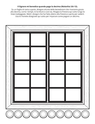 Pagina delle attività della Primaria: Il Signore mi benedice quando pago la decima
