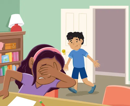 Margo covers her face with her hands as Paolo steps inside