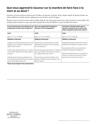 Document « Faire face à la mort et au chagrin »
