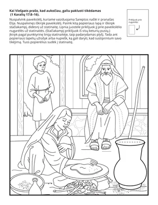 Pradinukų užduotėlių puslapis. Kai Viešpats prašo, kad aukočiausi, galiu paklusti tikėdamas