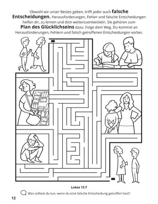 Seite 12 im Malbuch „Wir sammeln die Familie Gottes“