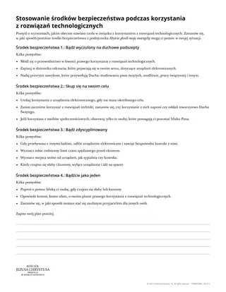 Stosowanie środków bezpieczeństwa podczas korzystania z rozwiązań technologicznych