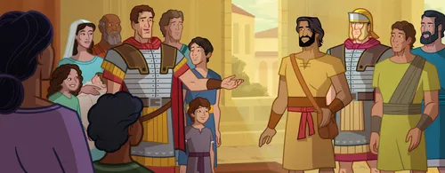 Peter meets Cornelius and his family and friends.