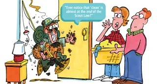 dirty-looking Boy Scout