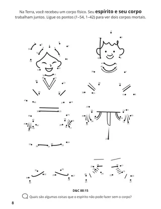 página 8 do livro de colorir Reunir a Família de Deus