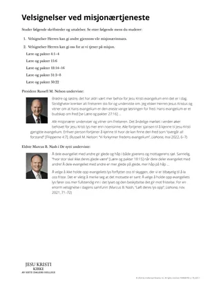 Velsignelser ved misjonærtjeneste