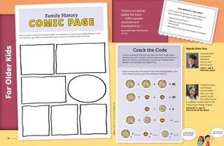 Activity PDF with empty shapes to fill in with a comic-style story