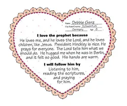 Valentines for the prophet
