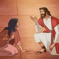 Jesus tells the woman that she is forgiven.