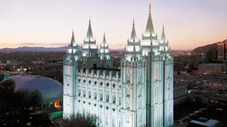 Salt Lake temple at sunset