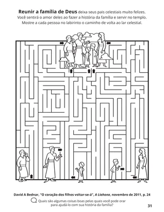 página 31 do livro de colorir Reunir a Família de Deus