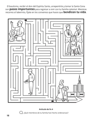 página 18 del libro para colorear “Congregar a la familia de Dios”