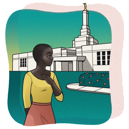 young woman at the temple