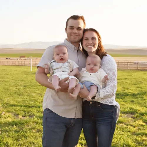 the author, his wife, and their twin baby boys