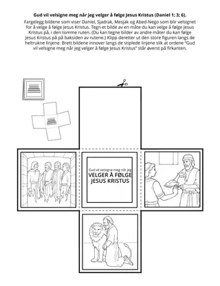 Aktivitetsside for Primær: Gud vil velsigne meg når jeg velger å følge Jesus Kristus