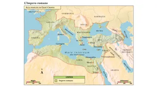 cartina dell’Impero romano al tempo della nascita di Cristo