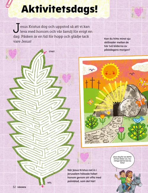 Pdf med illustrationer av påsklekar.