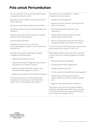 Pola untuk Pertumbuhan