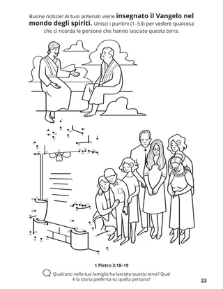 pagina 23 del libro da colorare Radunare la famiglia di Dio 