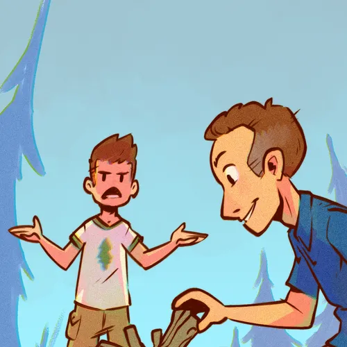 son and father talking