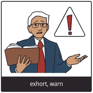 exhort, warn gospel symbol