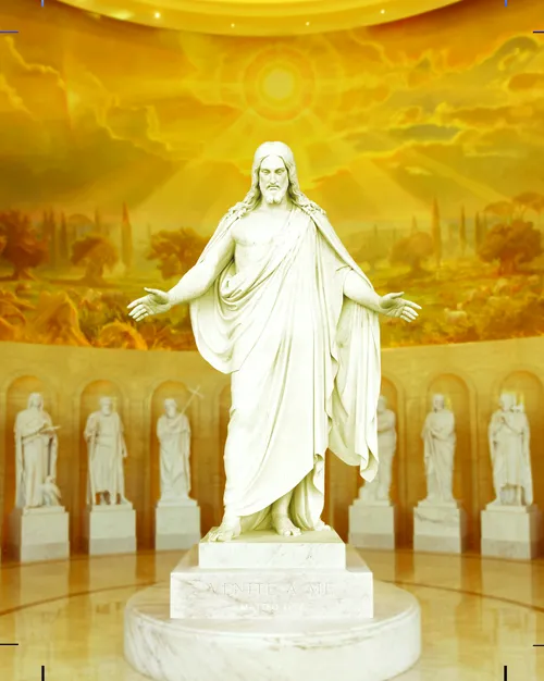 Christus statue at Rome Italy Temple Visitors’ Center