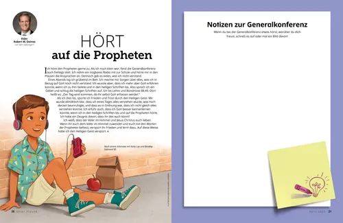PDF: Ein Junge mit Kopfhörern und eine Malaktivität zur Konferenz