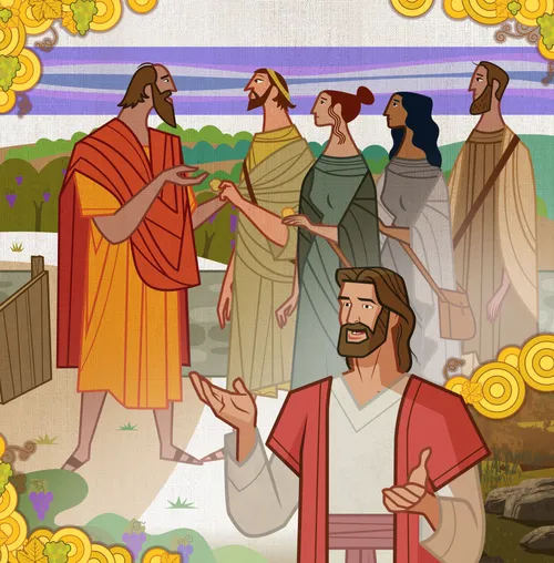 Jesus teaches about being kind and fair.