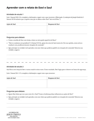 Aprender com o relato de Davi e Saul — Material complementar